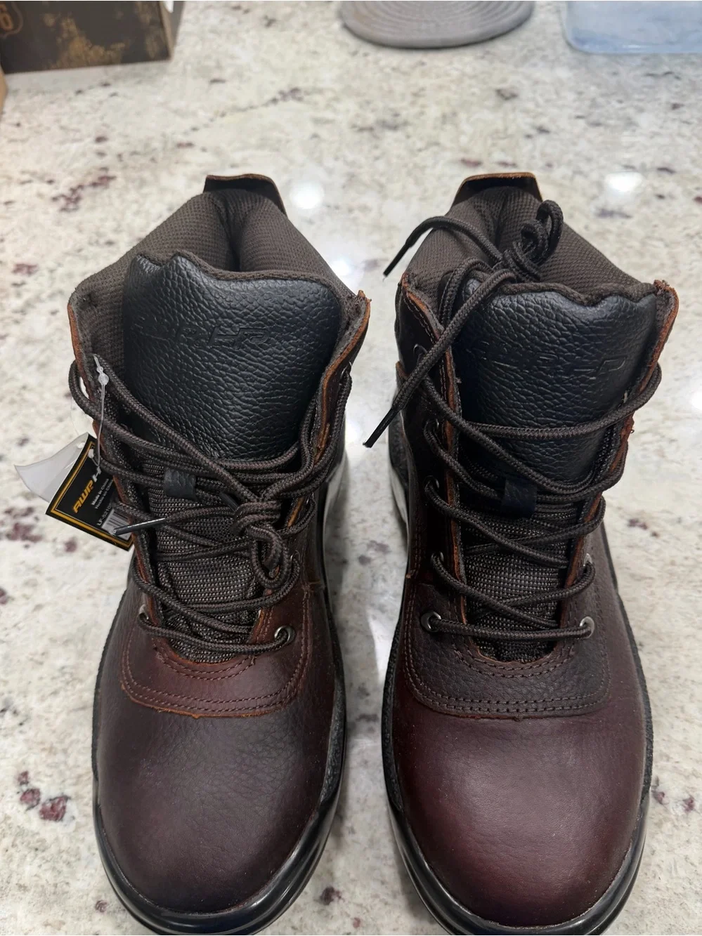 Men's Brown Work Boots - Durable Lace-Up Boots